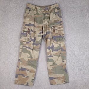 Redhead Cargo Pants Mens 34x29 Camo Green Tan Camouflage Pockets